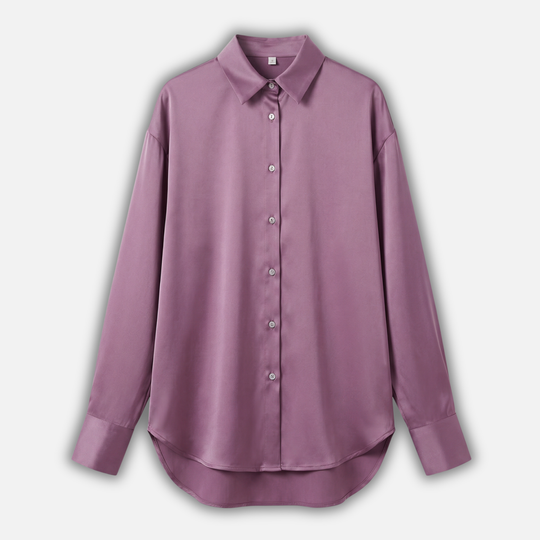 Women’s Satin Finish Blouse with Long Sleeves