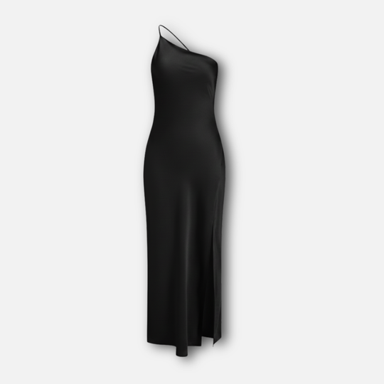 Women’s Satin Maxi Dress with Side Slit