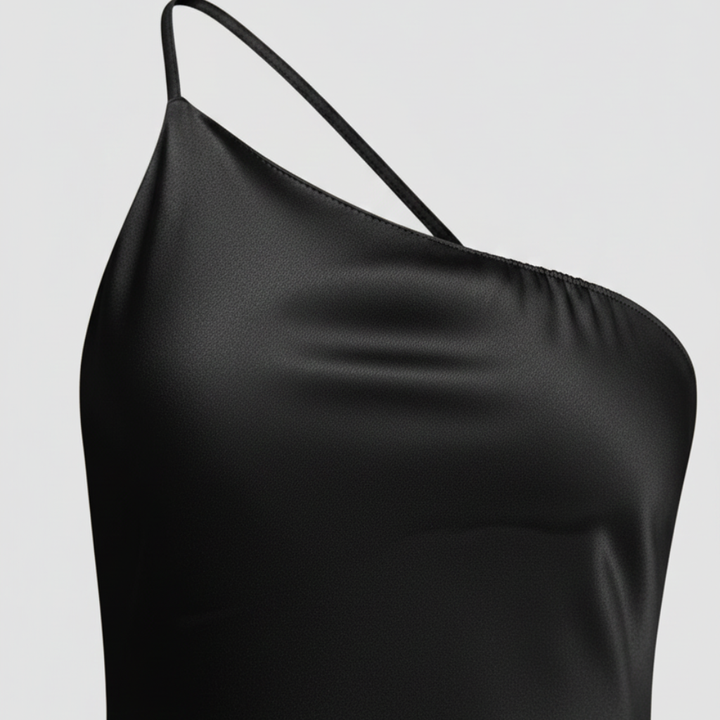 Women’s Satin Maxi Dress with Side Slit