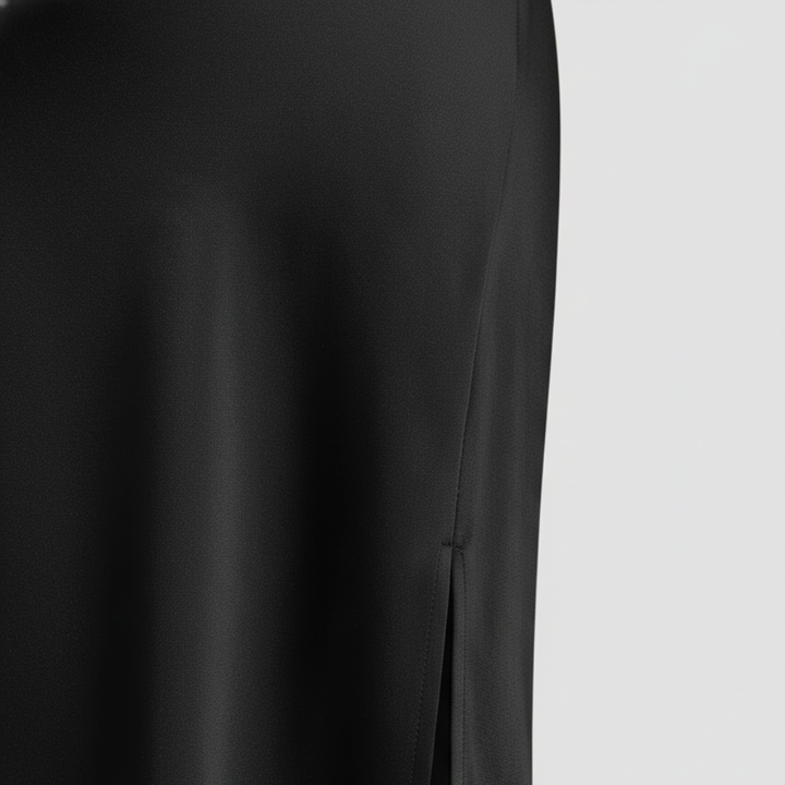 Women’s Satin Maxi Dress with Side Slit