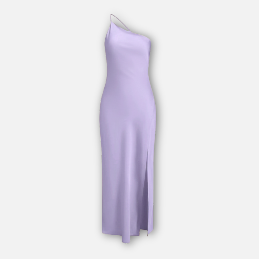Women’s Satin Maxi Dress with Side Slit