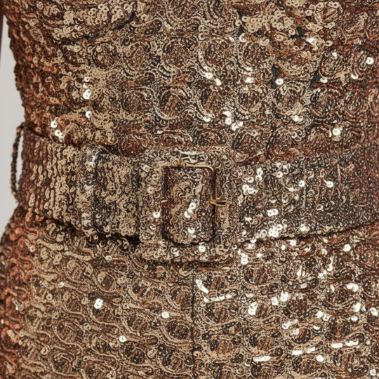 Women’s Sequined Wide-Leg Jumpsuit with Spaghetti Straps