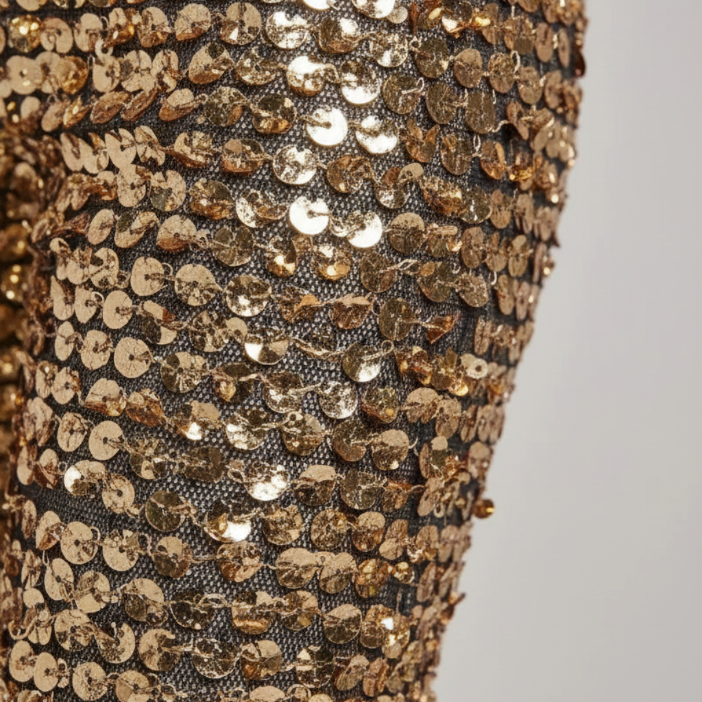 Women’s Sequined Wide-Leg Jumpsuit with Spaghetti Straps
