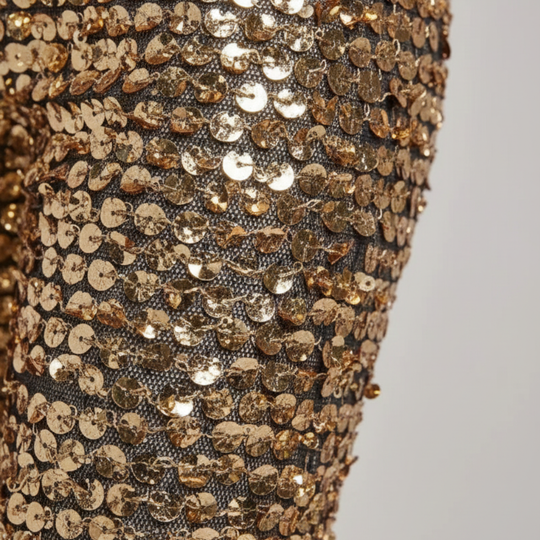 Women’s Sequined Wide-Leg Jumpsuit with Spaghetti Straps
