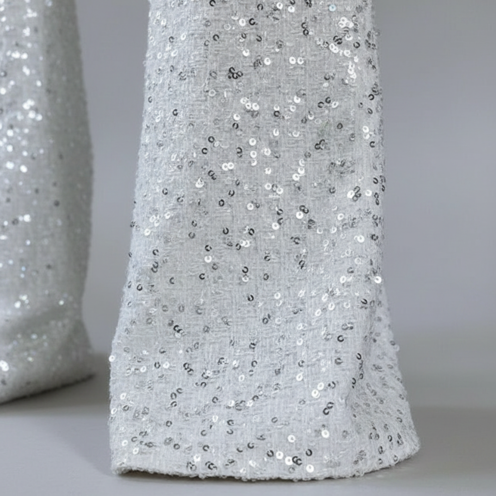 Women’s Sequined Wide-Leg Jumpsuit with Spaghetti Straps