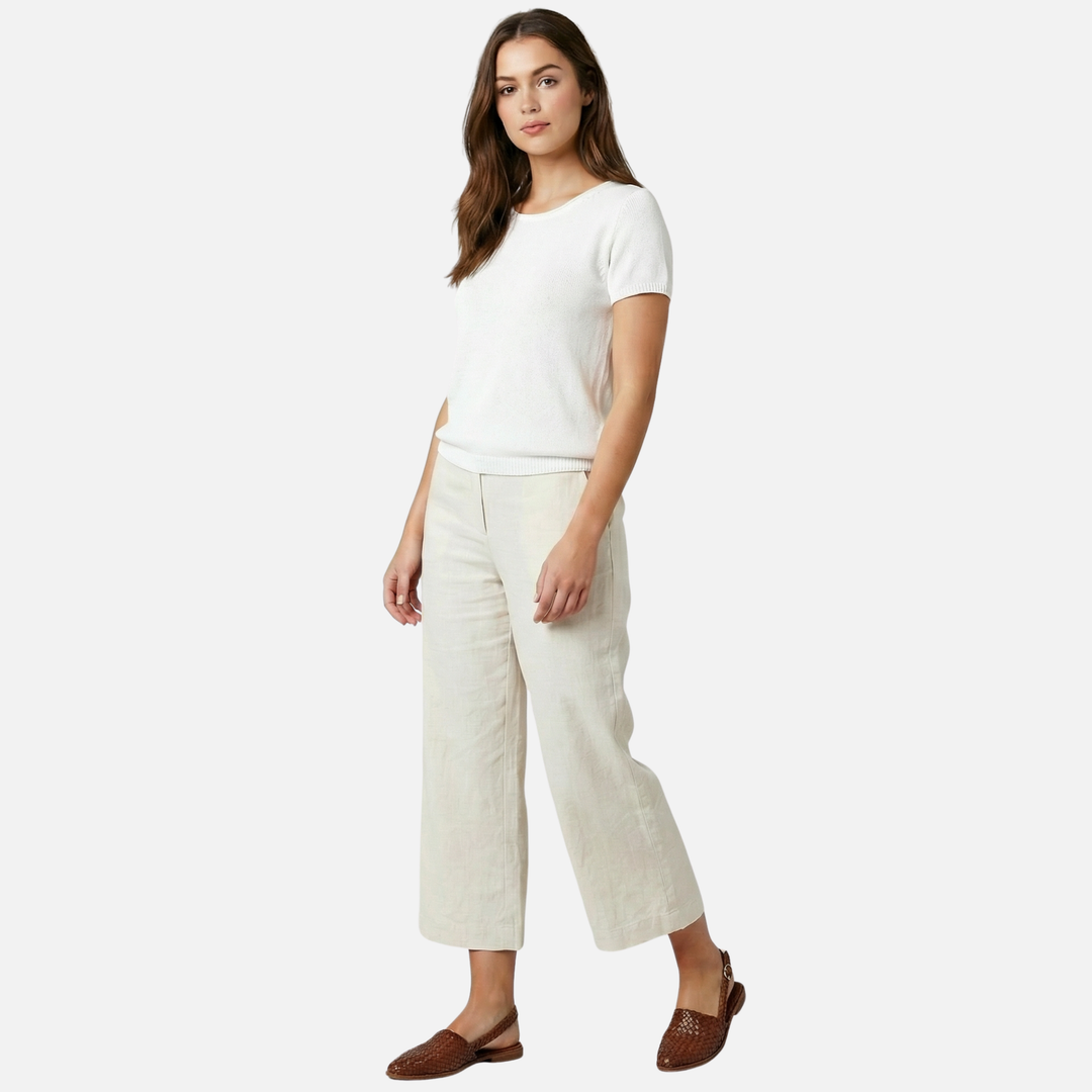 Women’s Woven Slingback Flats with Buckle Strap