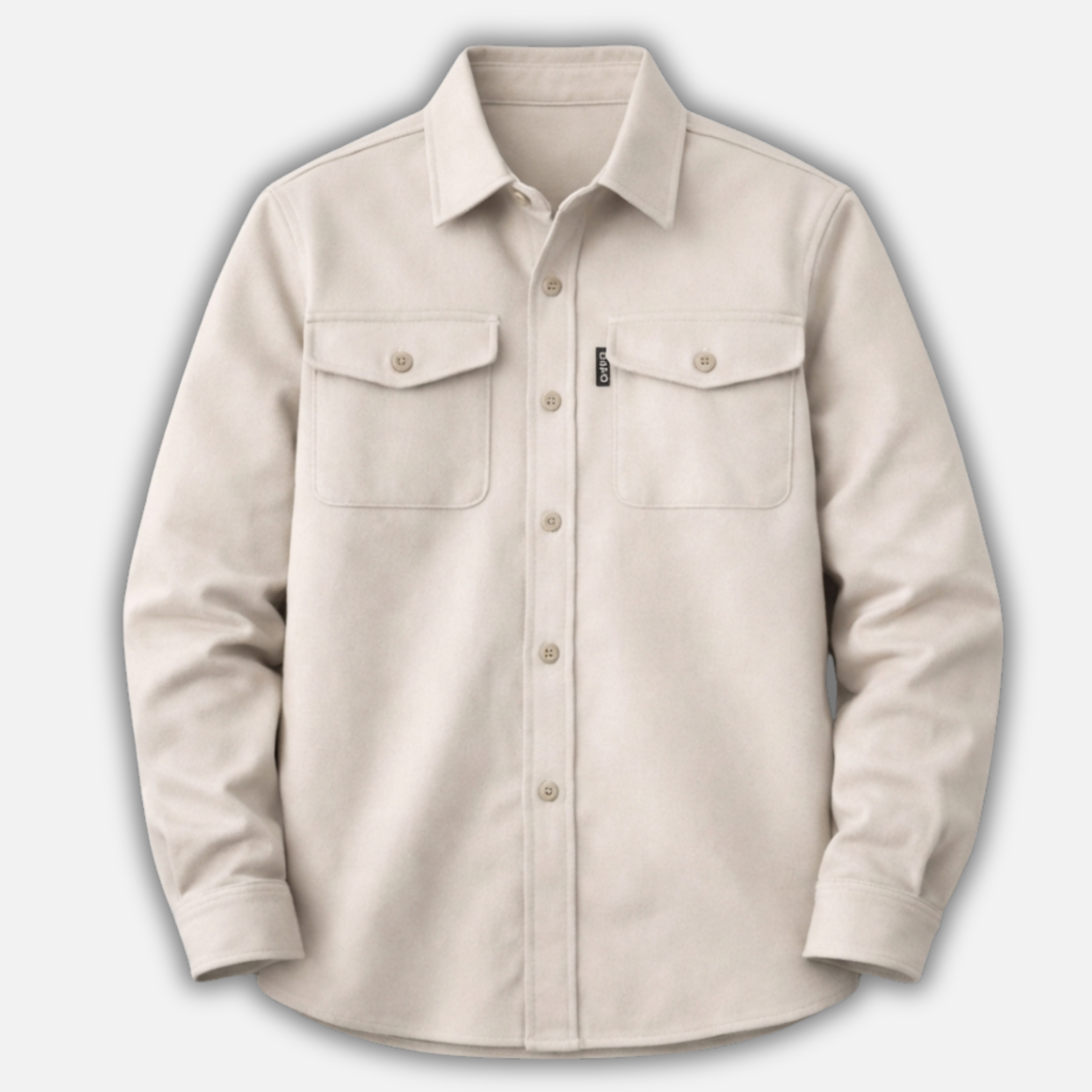 Men’s Casual Overshirt with Chest Pockets