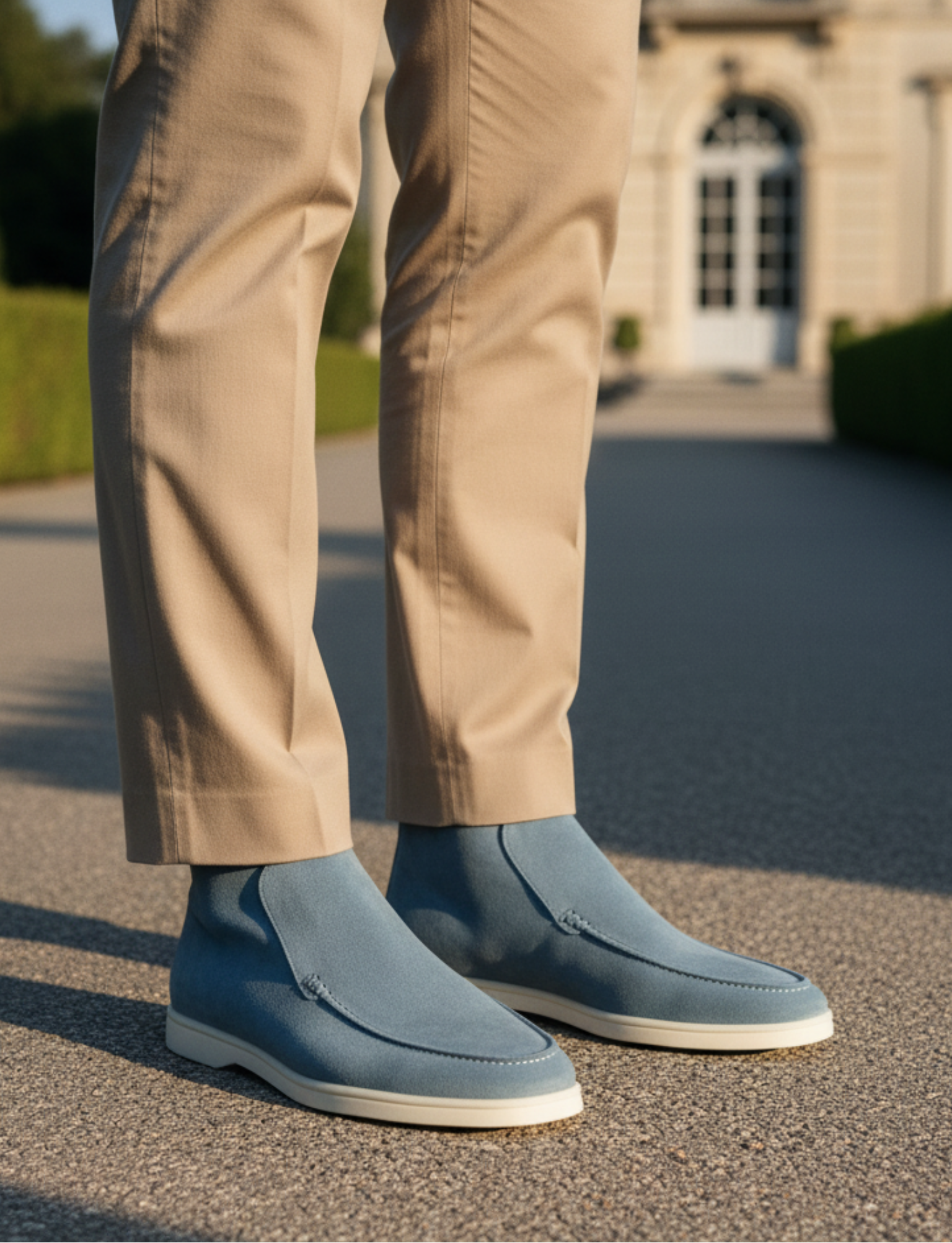 Moccasin Stitched Ankle Loafers with Slip On Design for Men