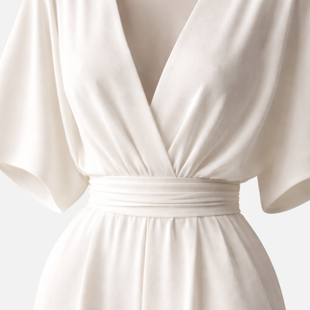 Women’s Wide-Leg Jumpsuit with Draped Sleeves