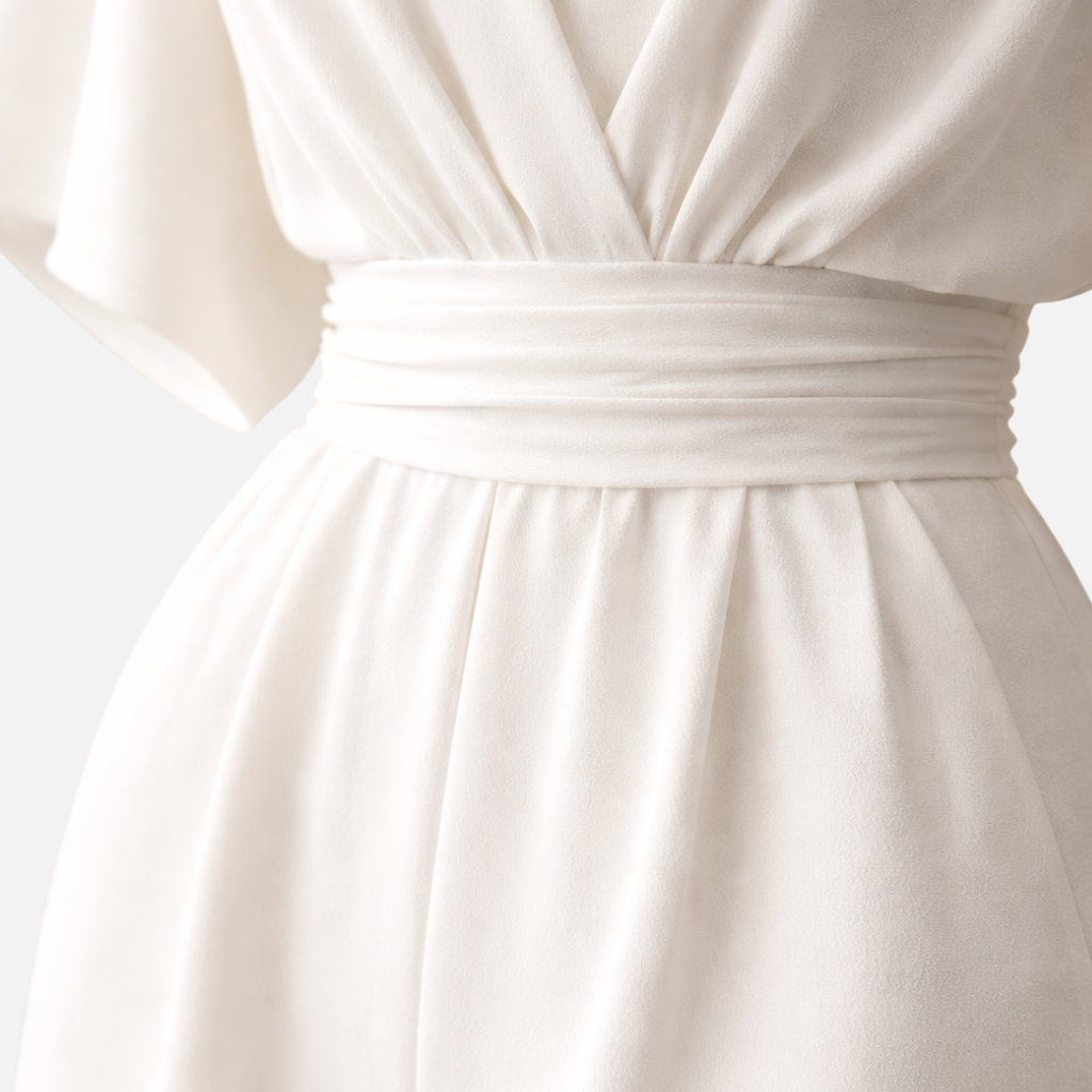 Women’s Wide-Leg Jumpsuit with Draped Sleeves