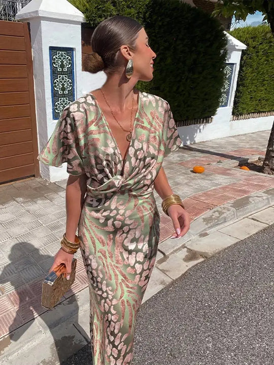 CLARANDRA™ - COPPER MIDI DRESS