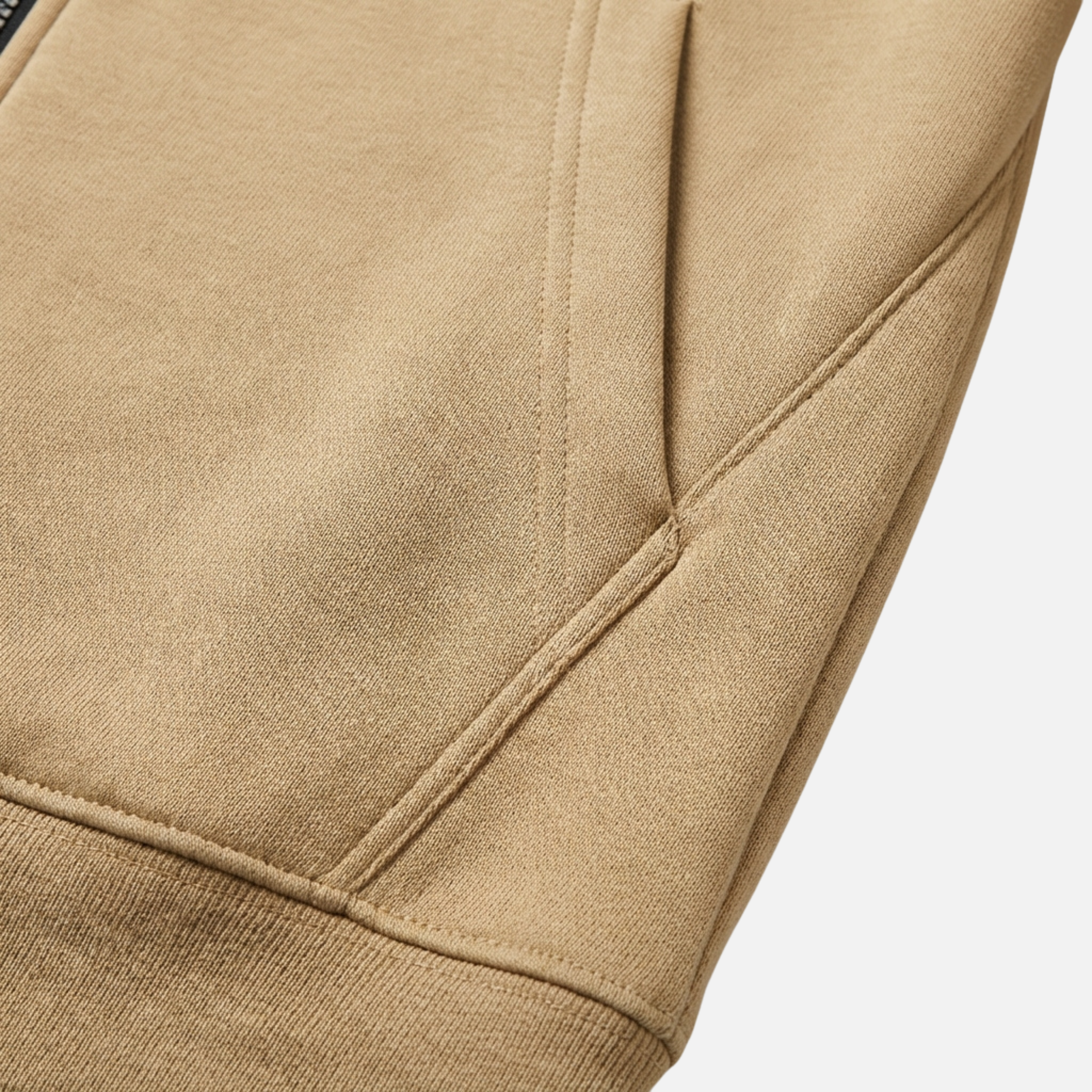 Full Zip Hoodie with Zippered Sleeve Pocket for Men