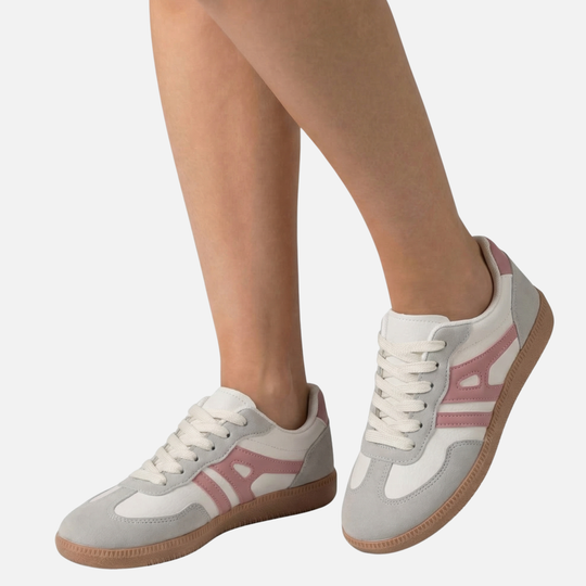 Lightweight Casual Sneakers with Textured Gum Sole for Women