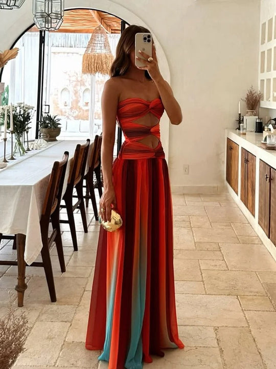 Luna’s Fireheart Mirage Hollow-Out Maxi Dress