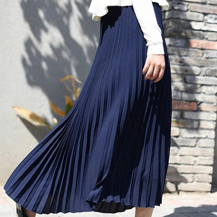 Luna’s Graceful Echo Pleated Midi Skirt