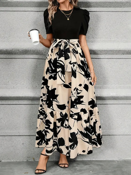 Luna’s Modern Grace Bow-Tie Waist Maxi Dress
