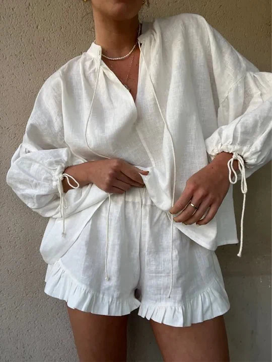 Luna’s Serene Ruffle Lounge Set