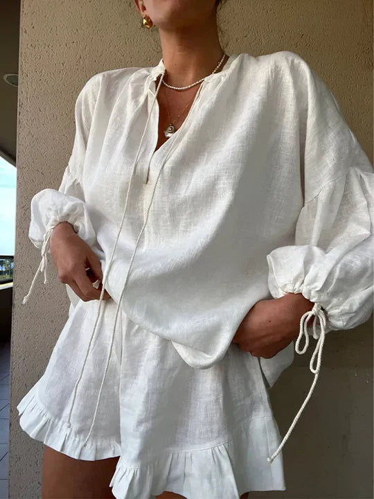 Luna’s Serene Ruffle Lounge Set