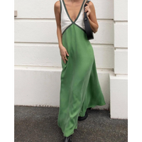 Luna's Bold Contrast Maxi Dress