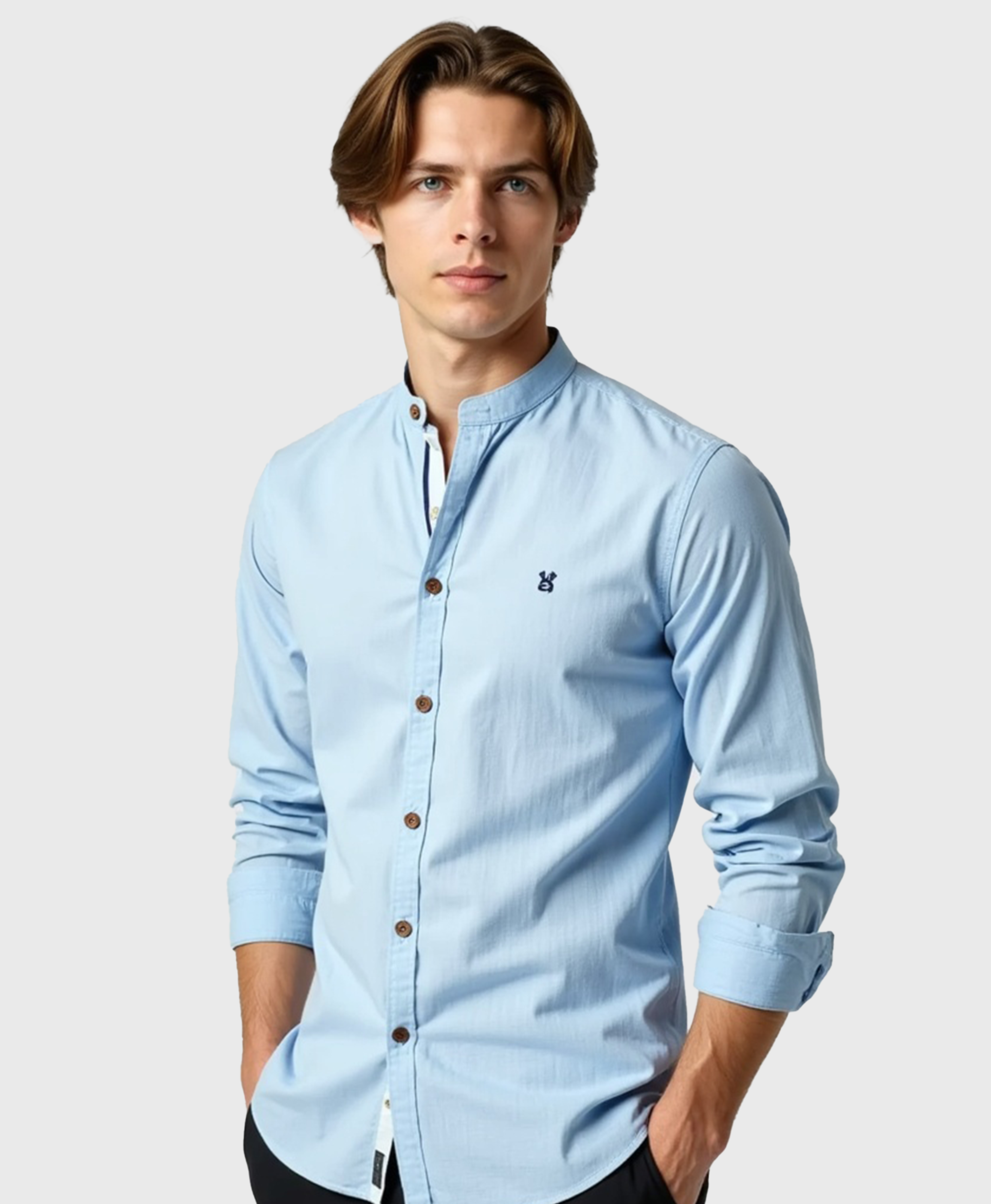 Men’s Collared Shirt with Button Placket