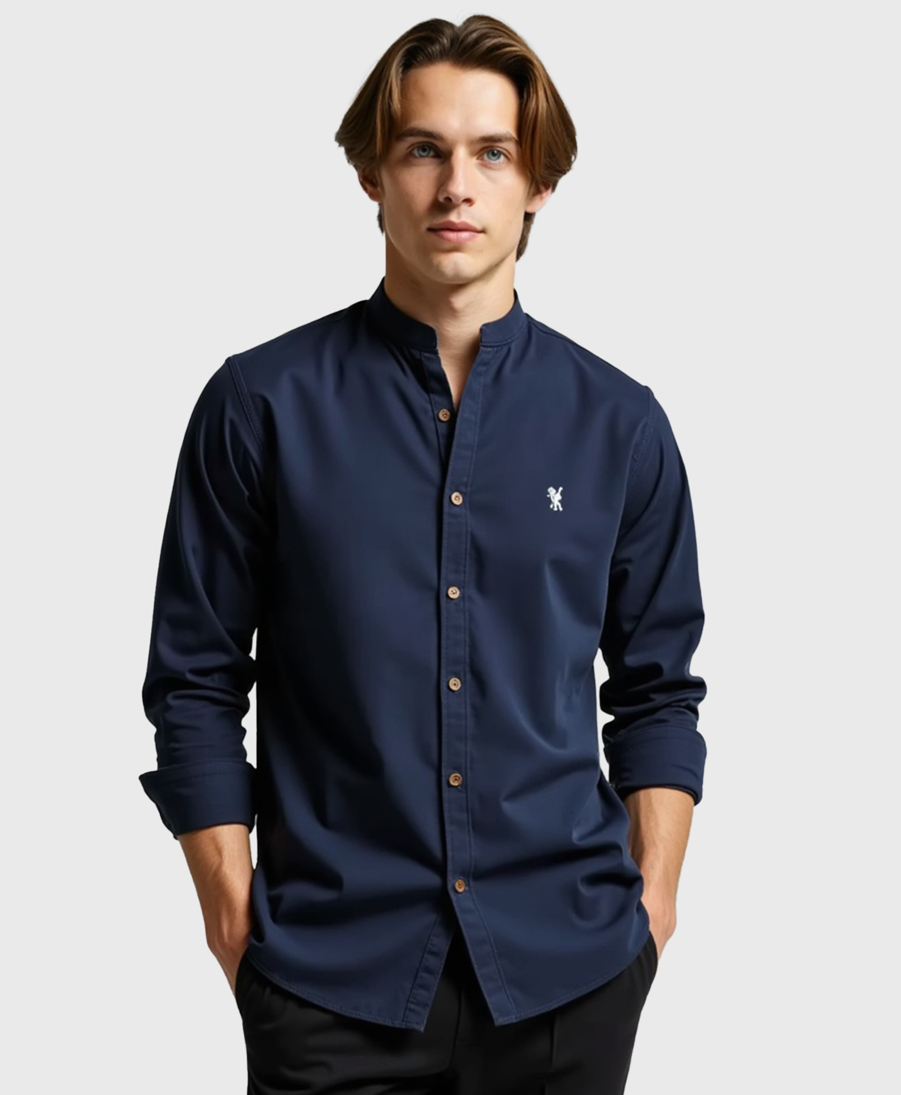 Men’s Collared Shirt with Button Placket