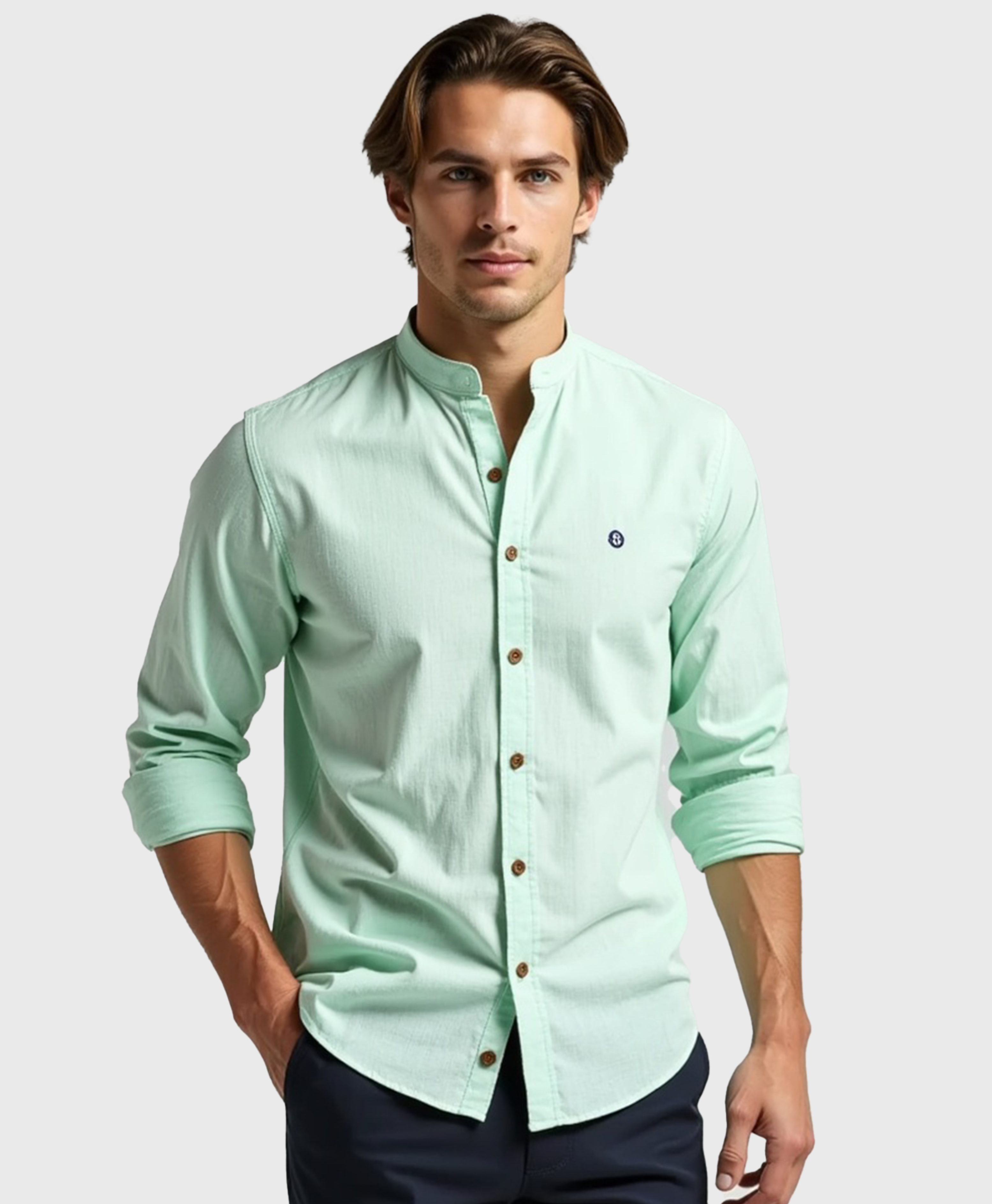 Men’s Collared Shirt with Button Placket