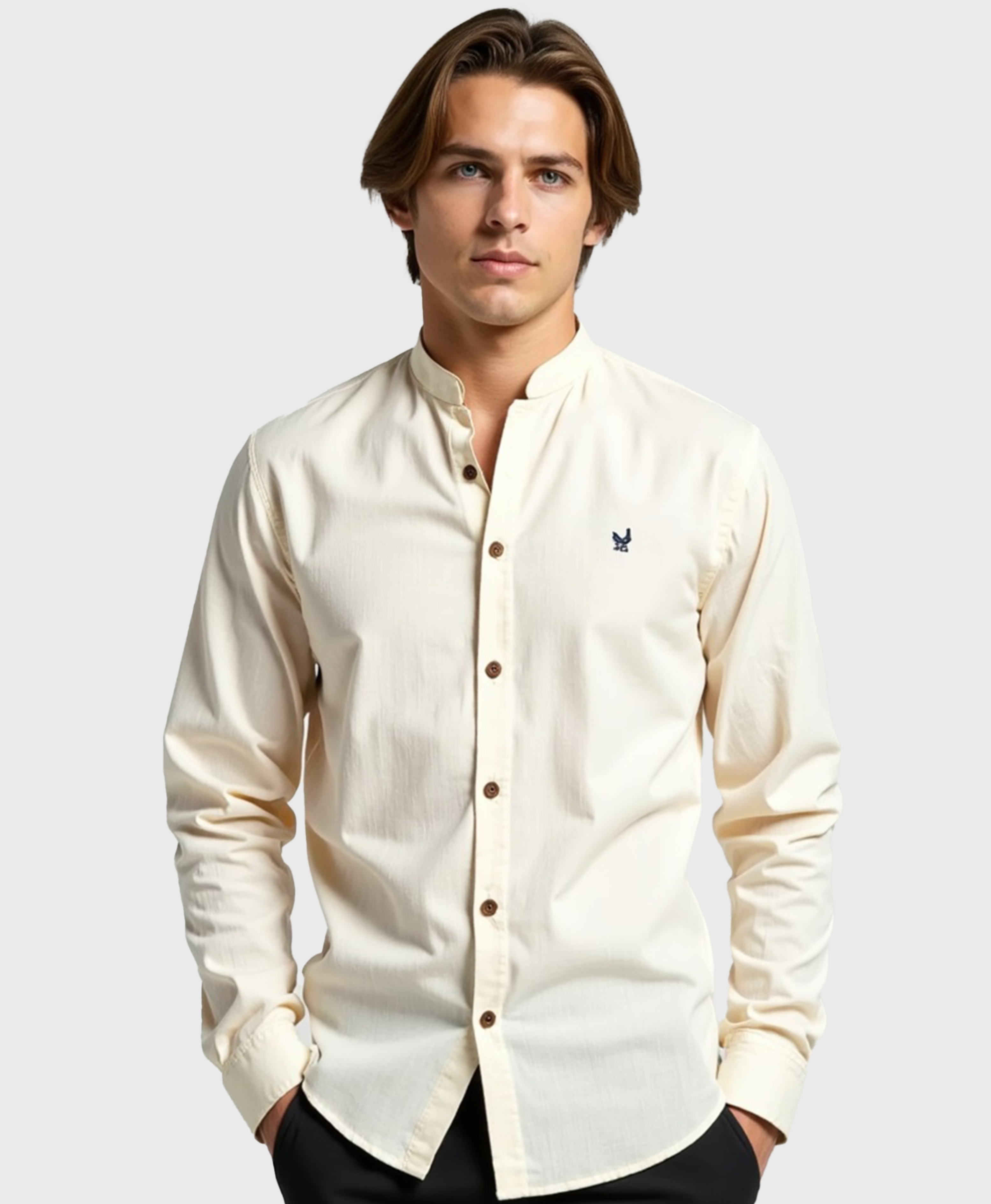 Men’s Collared Shirt with Button Placket