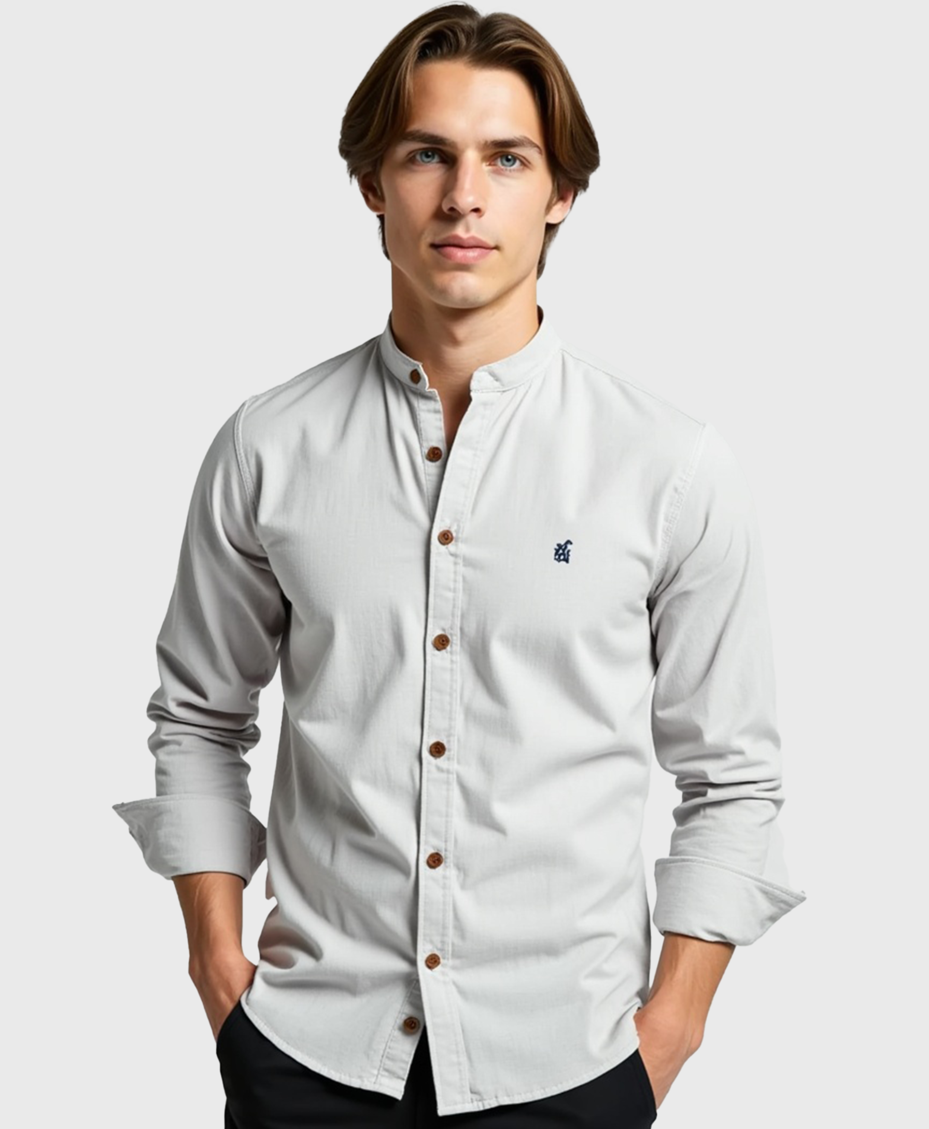 Men’s Collared Shirt with Button Placket