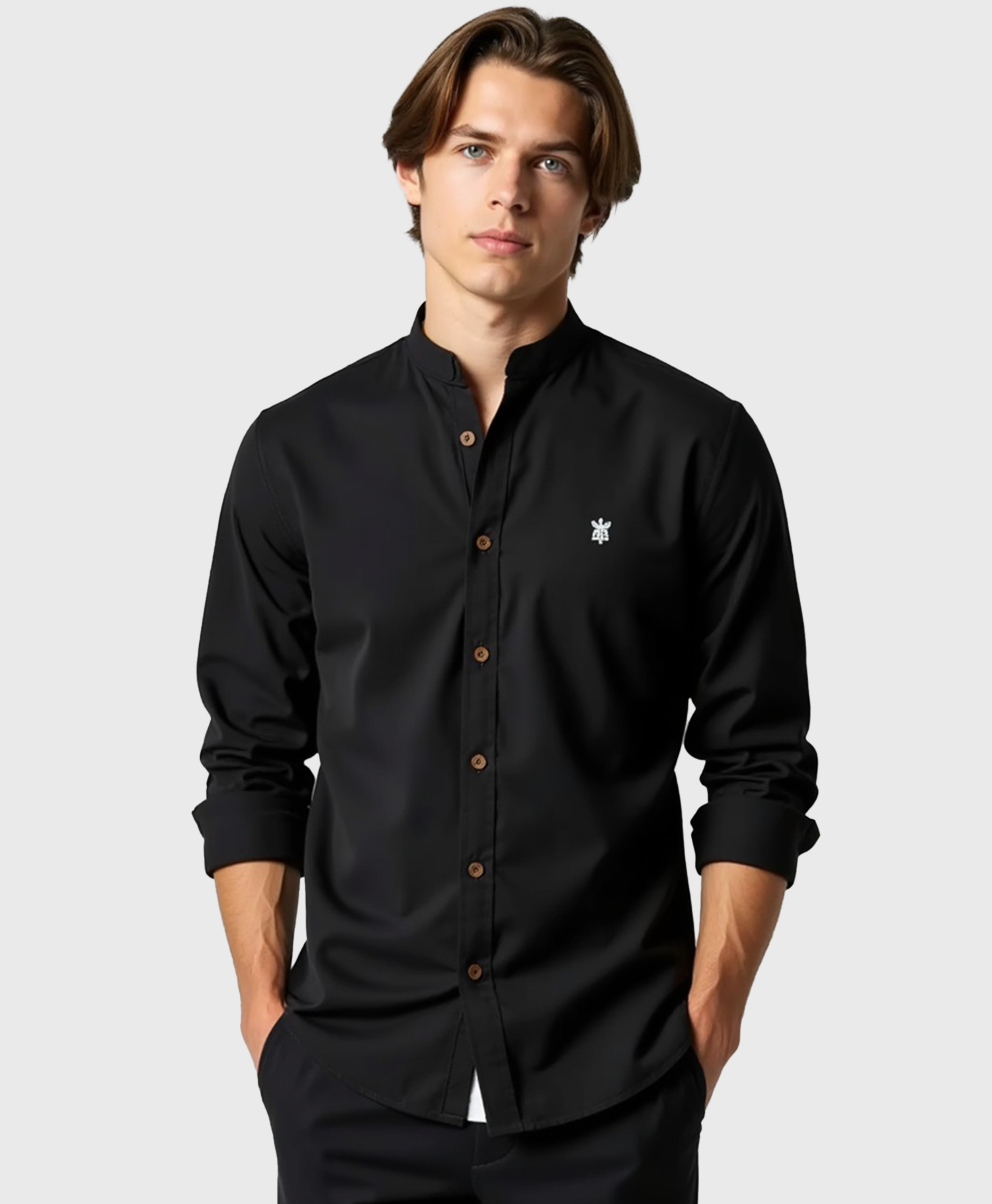 Men’s Collared Shirt with Button Placket