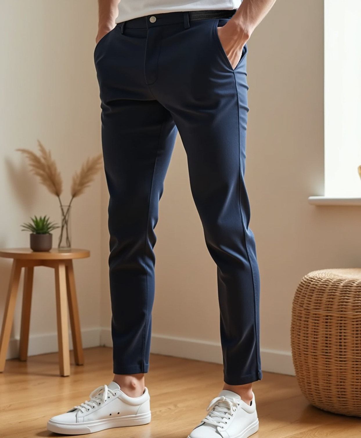 Men’s Stretch Trousers with Slim Cut
