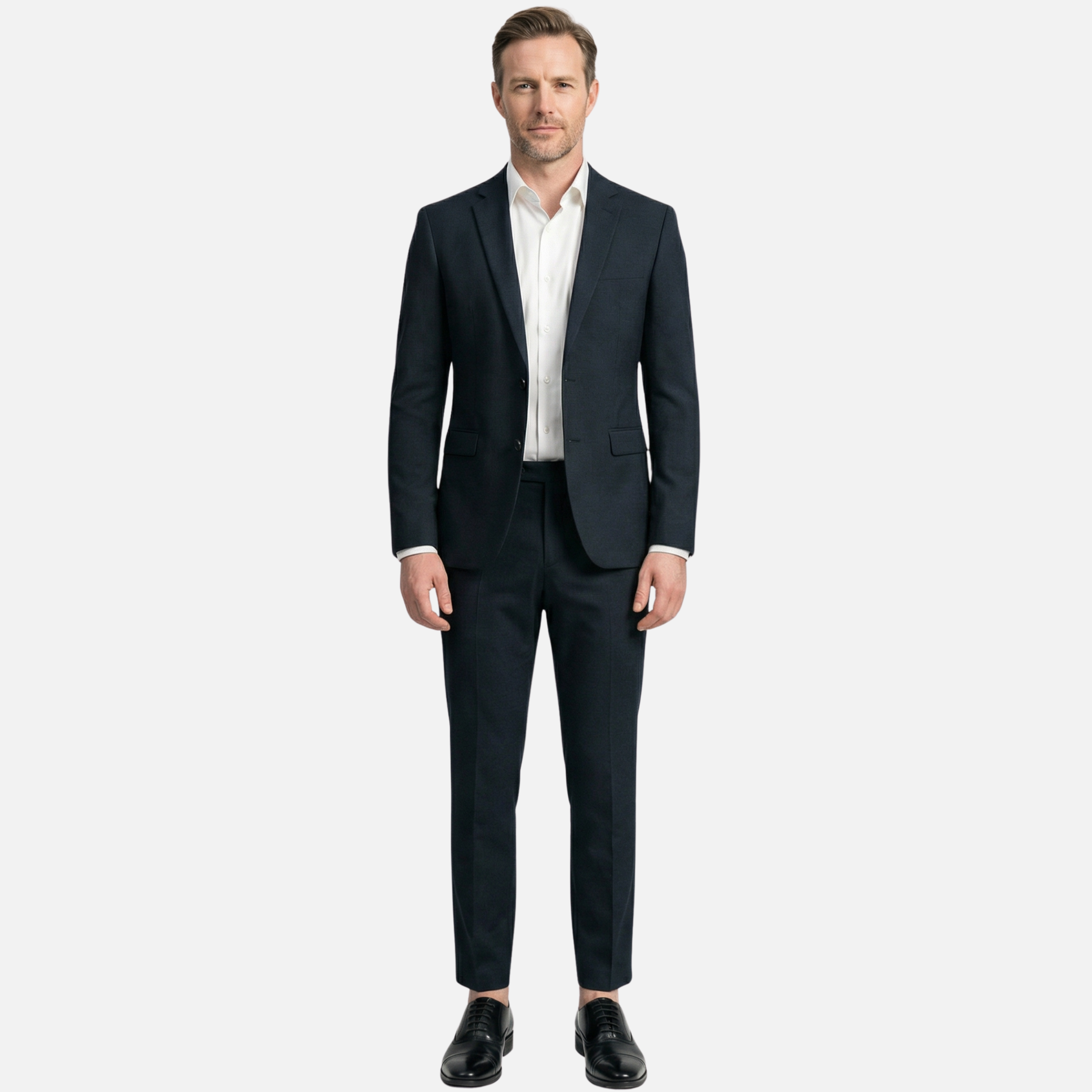 Men’s Brogue-Detail Formal Shoes with Perforated Toe Cap