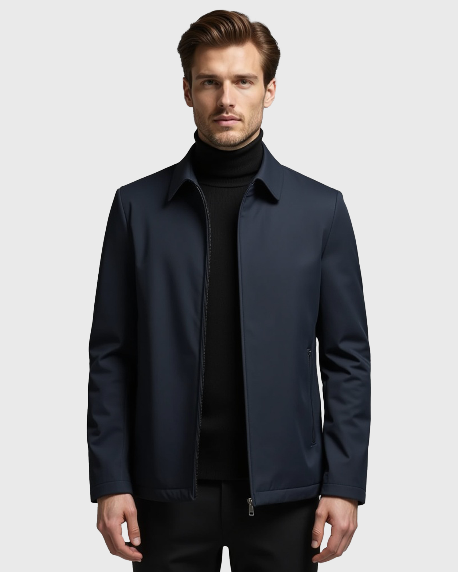 Men’s Casual Jacket with High Collar