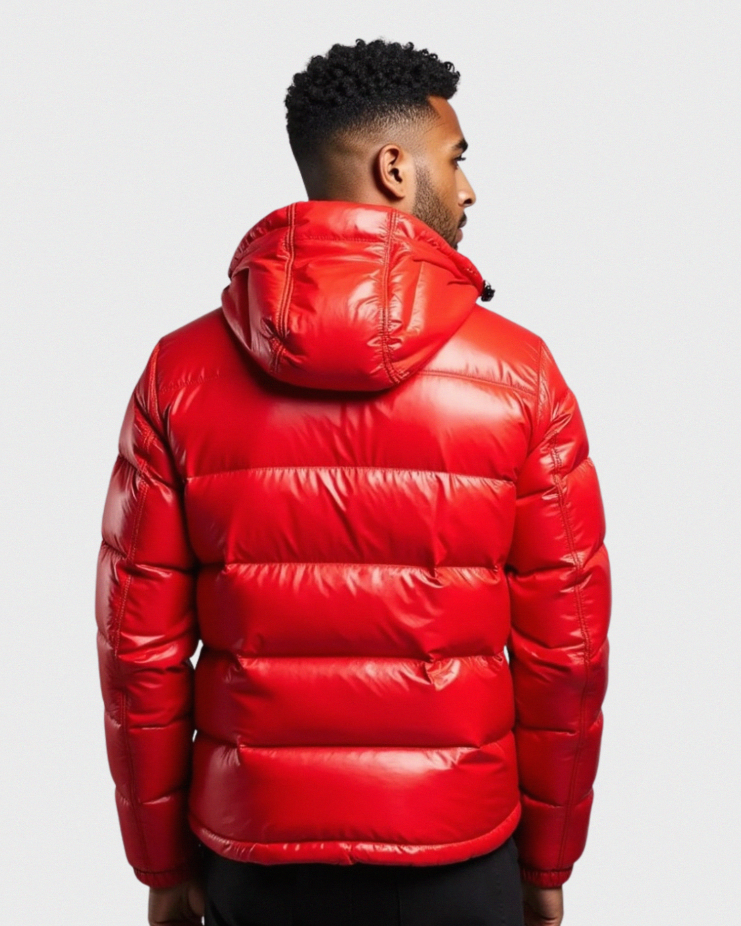 Men’s Puffer Jacket with Structured Hood