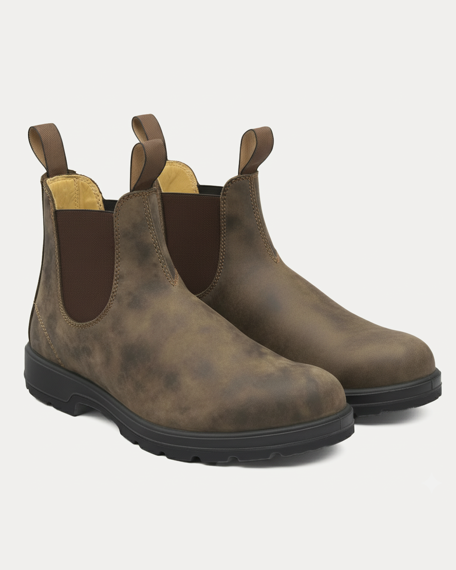 Men’s Rugged Sole Chelsea Boots with Elastic Side Panels