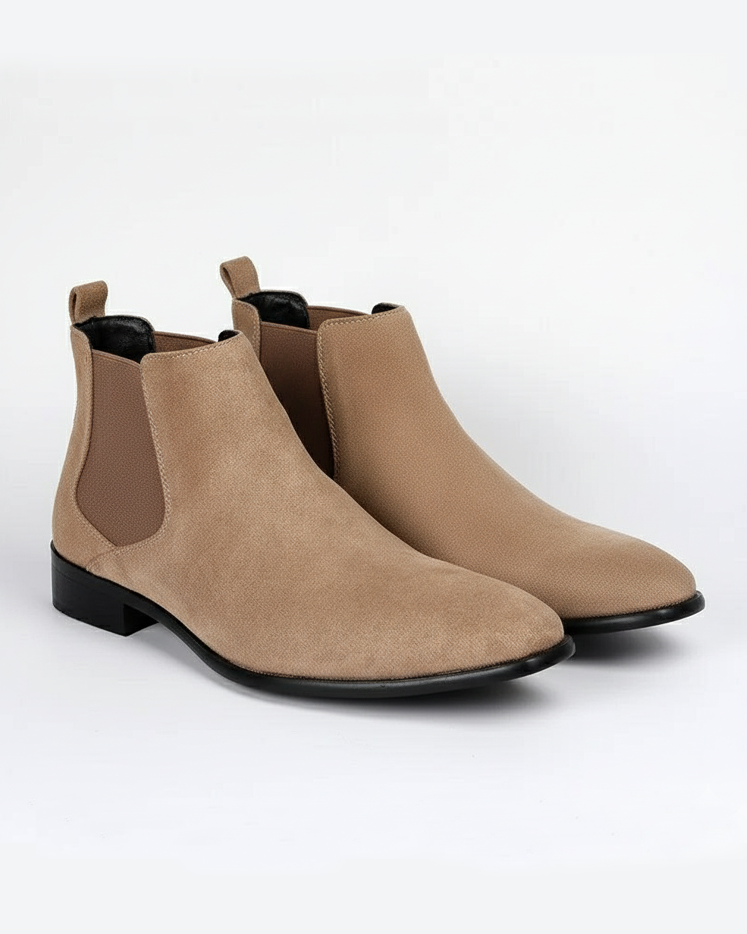 Men’s Suede-like Chelsea Boots with Side Panels