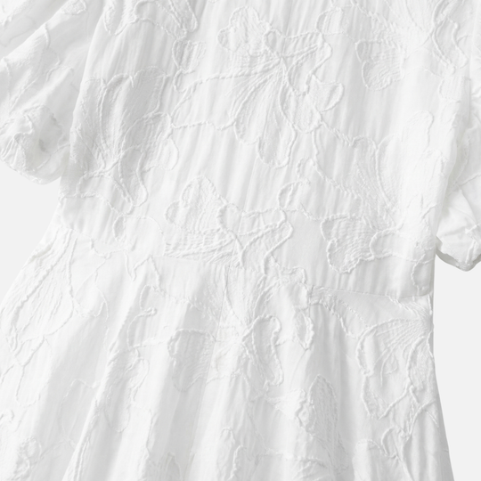 Lightweight Summer Dress with Puff Sleeves for Women