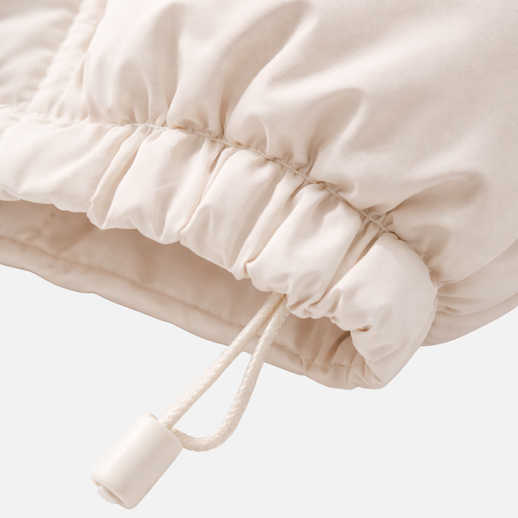 Padded Insulated Jacket with Hood and Zip Closure for Women