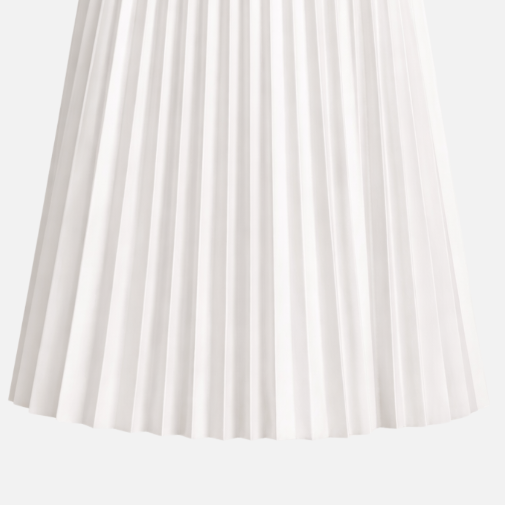 Pleated Midi Skirt with High Waist for Women