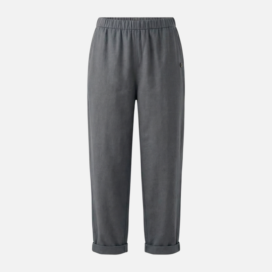 Relaxed Linen Summer Pants with Elastic Waistband for Women
