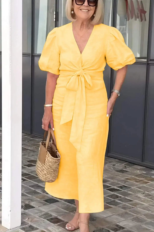 Natasha - Elegant V-Neck Dress