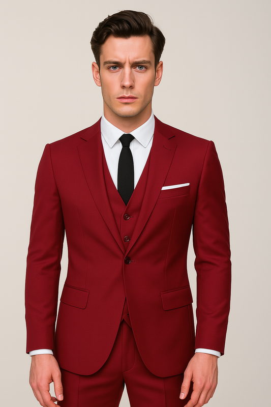 Single-Breasted Formal Slim Fit Suit for Men | Three-Piece