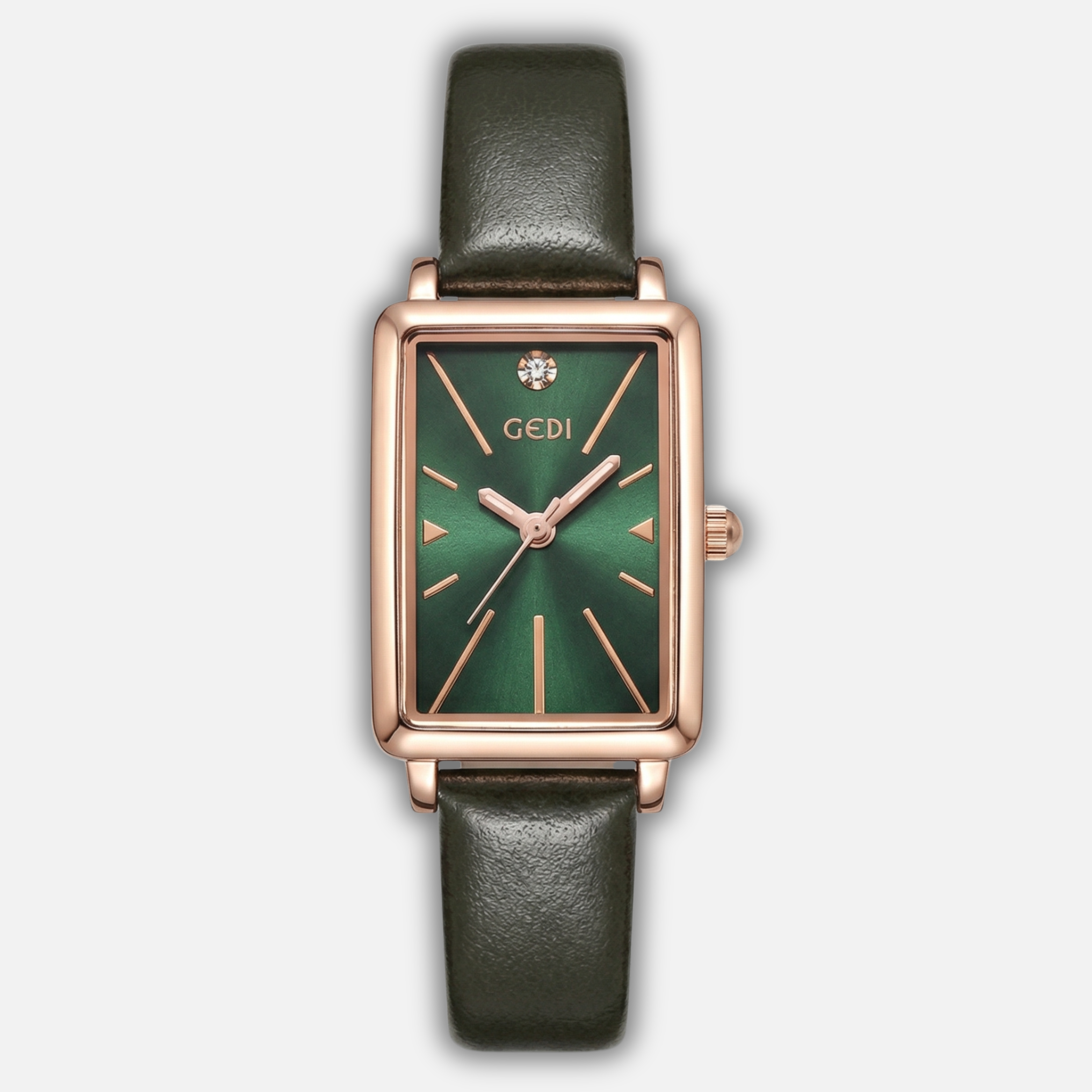 Small Rectangular Wristwatch with Adjustable Buckle for Men & Women