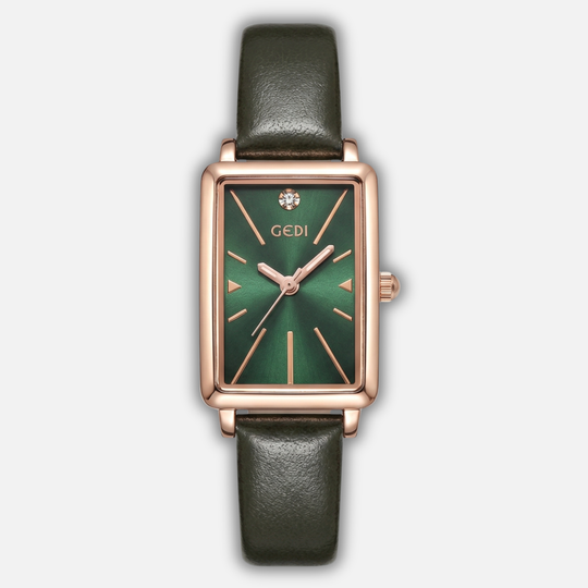 Small Rectangular Wristwatch with Adjustable Buckle for Men & Women