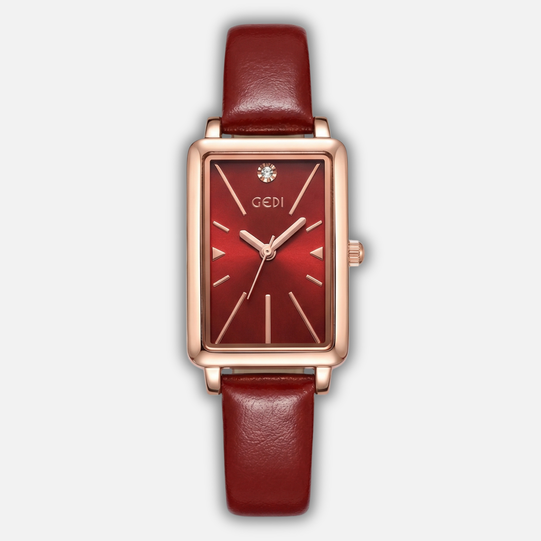 Small Rectangular Wristwatch with Adjustable Buckle for Men & Women