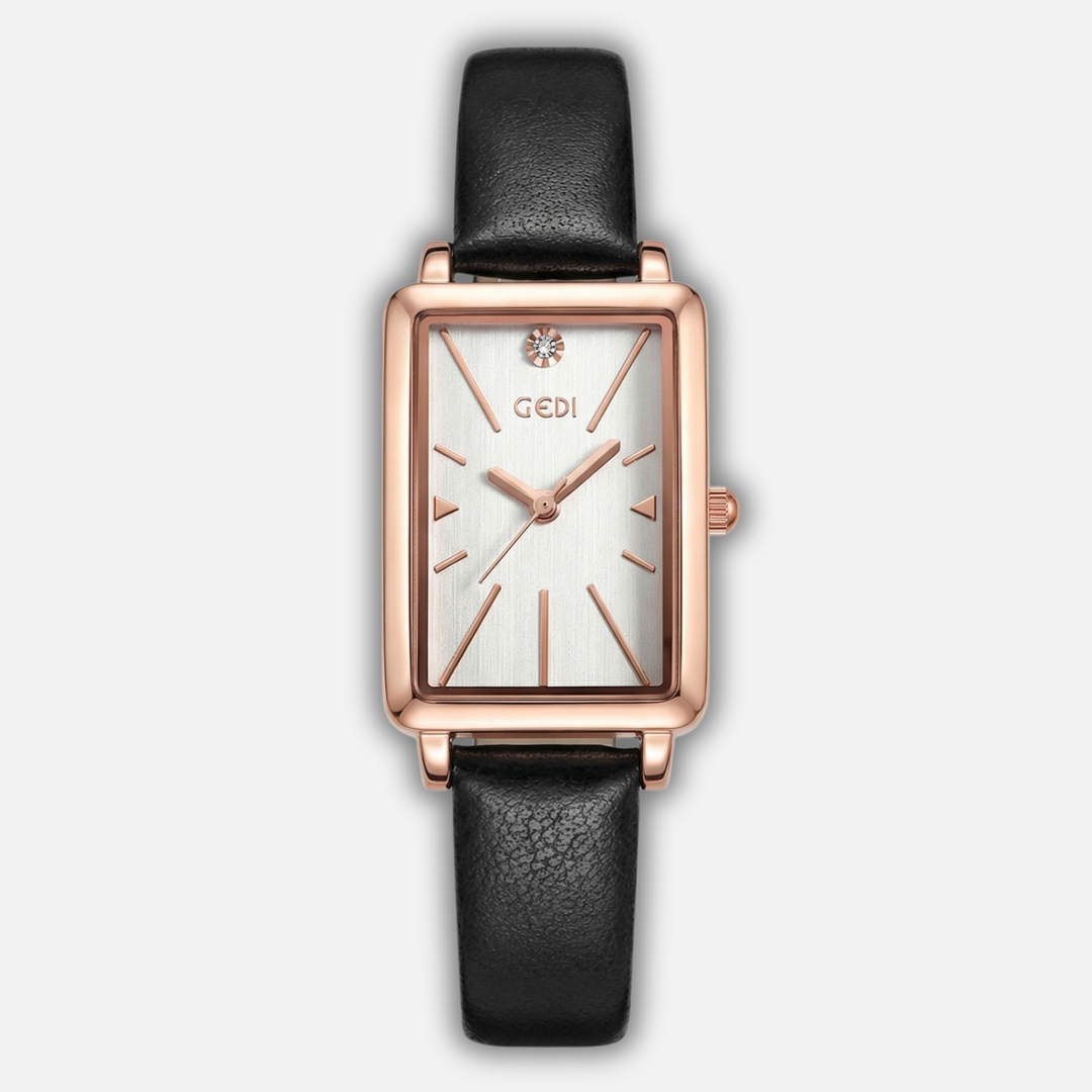 Small Rectangular Wristwatch with Adjustable Buckle for Men & Women