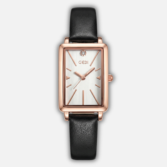 Small Rectangular Wristwatch with Adjustable Buckle for Men & Women
