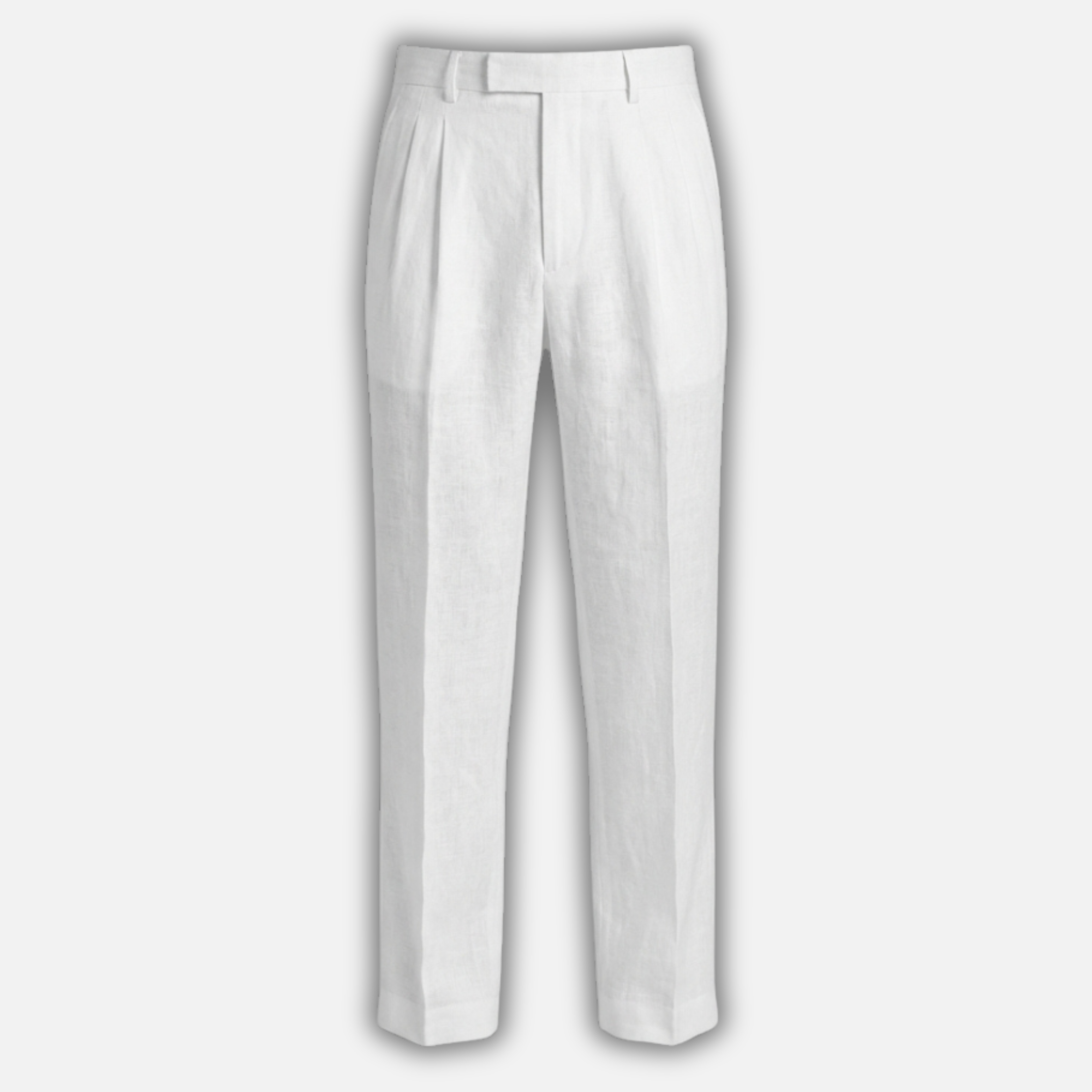 Straight Cut Suit Trousers with Subtle Pinstripe Pattern for Men
