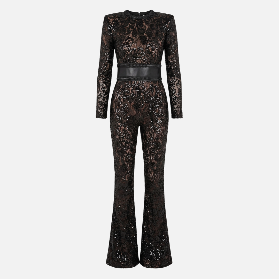 Stretchy Bodysuit with Round Neckline for Women