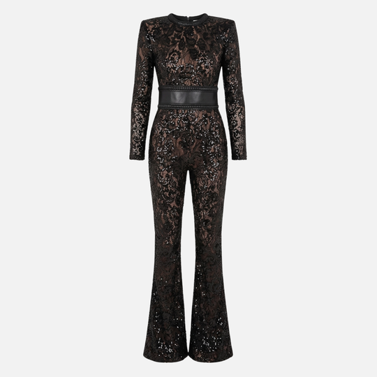 Stretchy Bodysuit with Round Neckline for Women