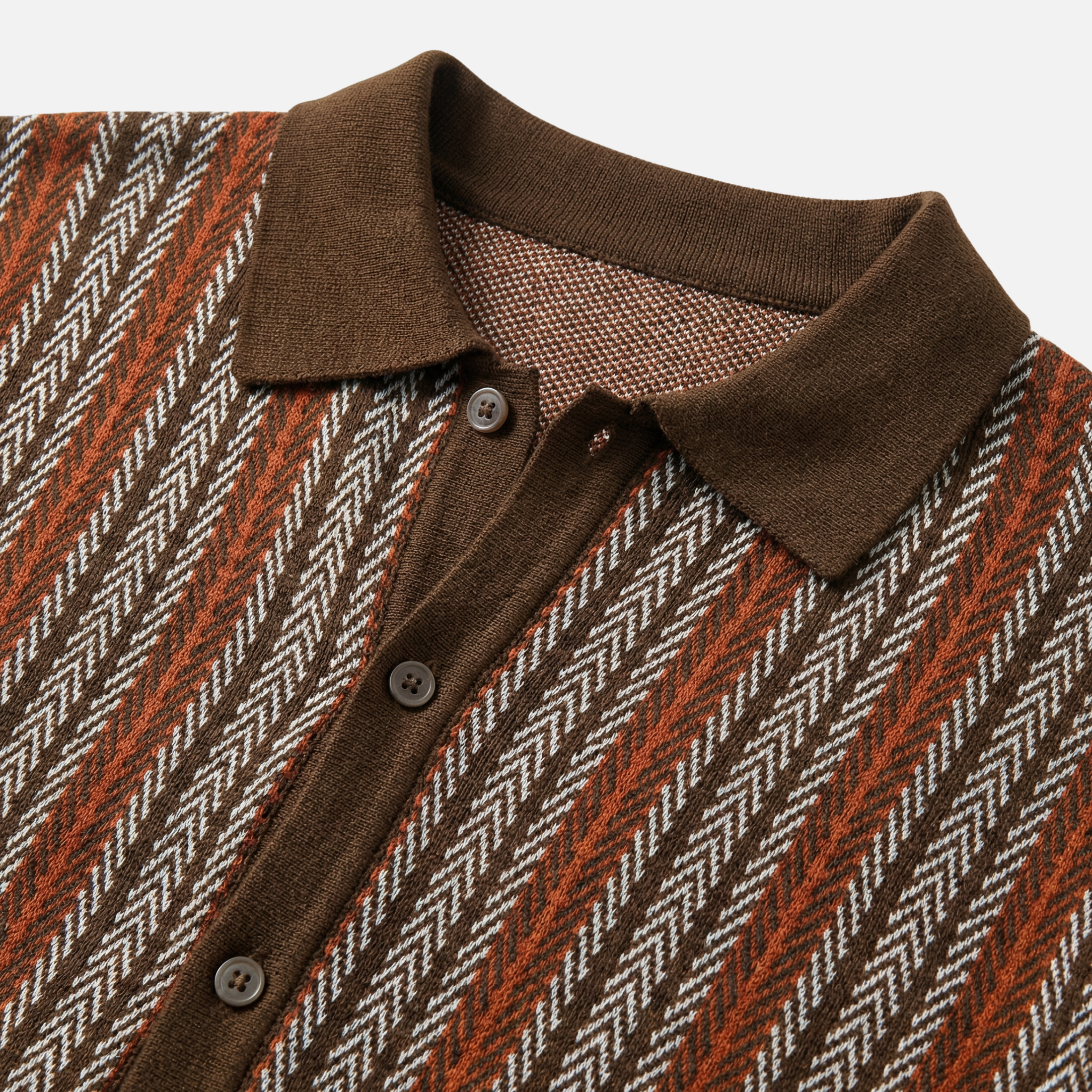 Striped Button-Down Shirt with Short Sleeves for Men